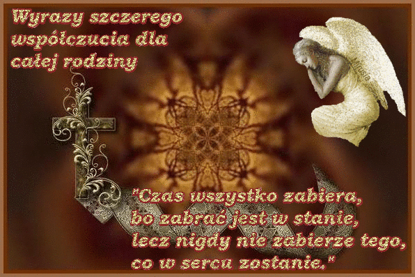 Brązowa kartka z kondolencjami